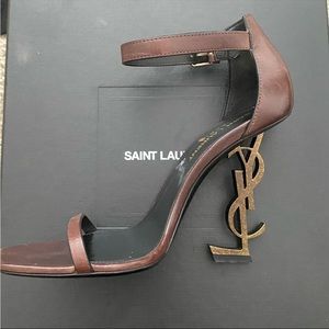 Saint Laurent Opyum Brown Leather Sandal